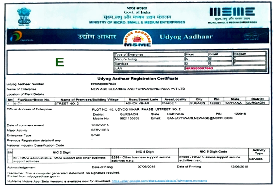 Accreditation certificate